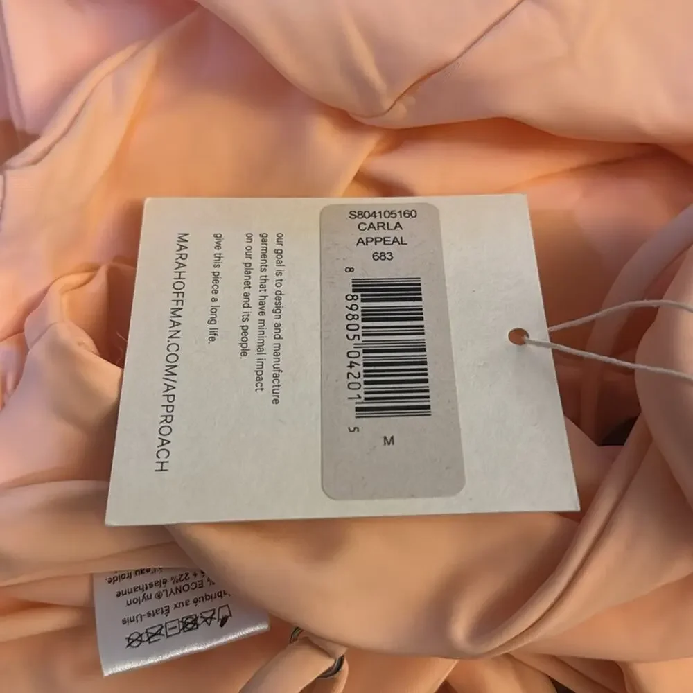 Mara Hoffman Carla Bikini Top - Peach Size M